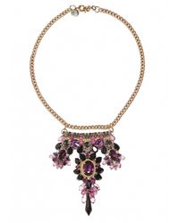 Matthew Williamson | Metallic Garnet Beaded Crescent Necklace | Lyst