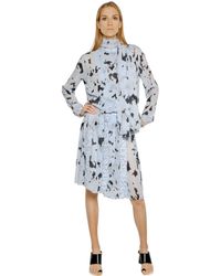 Proenza Schouler Purple Feather Print Blouse