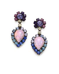 DANNIJO | Multicolor Swarovski Crystal Earrings | Lyst