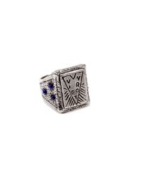 Lulu Frost | Metallic G. Frost Victory Lapis Ring - White Bronze | Lyst