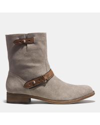 coach grey booties
