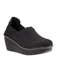 Bernie Mev | Gem Wedge Black Fabric | Lyst