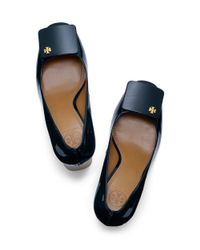 tory burch blue heels
