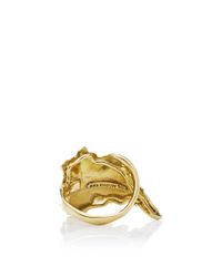 Ana Khouri | Metallic White Diamond And 18k Yellow Gold Leaf Ring | Lyst