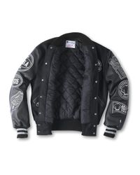 Black champion varsity jacket Outlet
