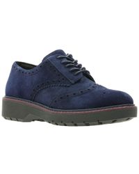 Clarks Suede Alexa Darcy Womens Casual Wing Tip Brogues in Navy Suede (Blue)  - Lyst