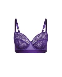 City Chic Ladies Johanna Longline Underwire Bra sizes 18C 18D Colour Violet