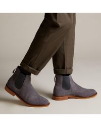 Clarks Leather Clarkdale Gobi Suede Chelsea Boots in Grey Suede (Gray) for  Men - Lyst