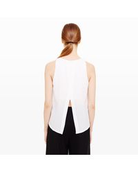 Club Monaco | White Willan Split-back Top | Lyst