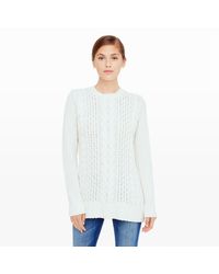 Club Monaco | White Casey Cable Sweater | Lyst