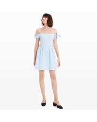Club Monaco Blue Ahnn Off The Shoulder Dress