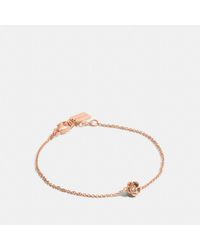 COACH Mini Demi-fine Tea Rose Bracelet in Metallic - Lyst