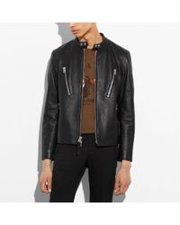 coach leather racer