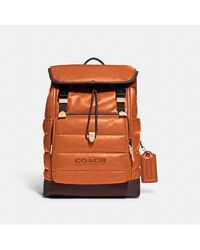 mens coach leather backpack