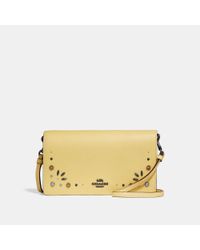 coach hayden foldover crossbody clutch with rivets