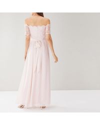 coast maddie embroidered maxi dress blush