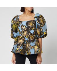 Stine Goya Synthetic Irene Jasmine Organza Top Lyst