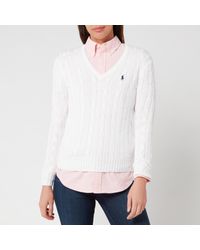 ralph lauren white jumper womens