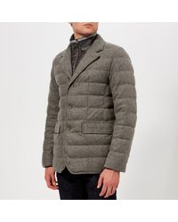 Herno Men's Wool Padded Blazer in Grey (Gray) for Men | Lyst