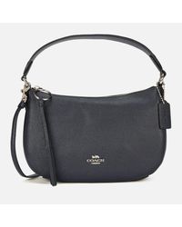 COACH Sutton Leather Cross Body Bag in Midnight (Blue) - Lyst
