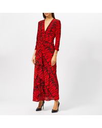 Rixo red tiger print dress Clearance