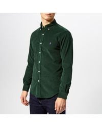 Polo Ralph Lauren Corduroy Men's Slim Fit Cord Shirt in Green for Men - Lyst