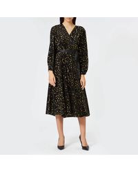 animal devore wrap dress
