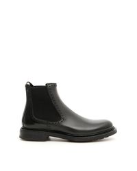 Stivaletti Barrow Pelle da Uomo di Ferragamo in Nero - Lyst
