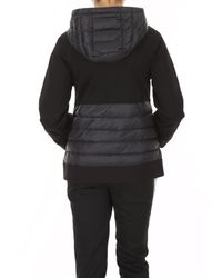 Moncler Black Hoodie With Nylon Inserts