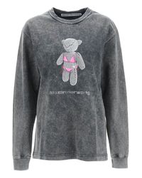 Alexander Wang Cotton Teddy Bear T-shirt in Grey (Grey) - Lyst