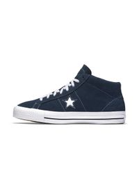Converse Cons One Star Pro Suede Mid Top Men's Skateboarding Shoe in Navy ( Blue) for Men - Lyst