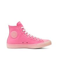 light pink leather converse