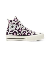 Converse Leopard Platform Chuck Taylor All Star in White - Lyst