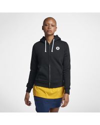 womens black converse hoodie
