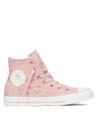 Converse Chuck Taylor All Star Flower Lace in Pink, White (Pink) - Lyst