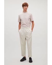mens white flared trousers