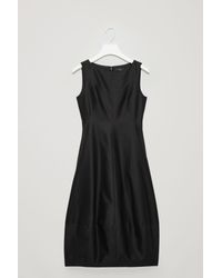 cos cotton silk cocoon dress