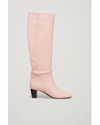 pink boots knee high
