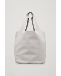 cos leather tote bag