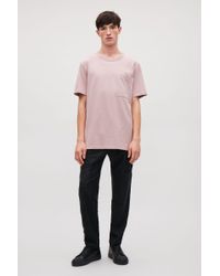 COS Heavyweight Cotton T-shirt in Light Pink (Pink) for Men | Lyst