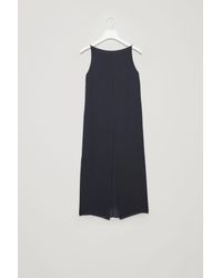 cos layered open back dress