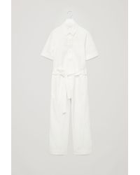 cos white jumpsuit