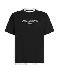 Dolce & Gabbana Technical Jersey Look At Me T-shirt in Black for