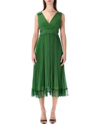 sachin and babi light blue dress Self-Portrait Tinsel Bouclé Chiffon Midi-Dress main image 0