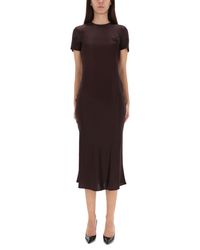 STAUD Nic Ruched Sleeveless Silk Maxi Dress in Black | Lyst