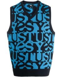 Stussy Recycled Nylon Liner Vest in Green for Men | Lyst