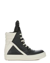 Rick Owens Oversized-Tongue Sneakers in Black for Men | Lyst