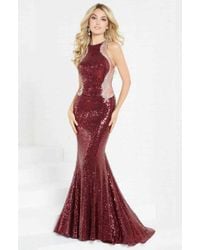 Tiffany Designs 16284 Contoured Illusion Panel Mermaid Gown