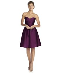 Alfred Sung Purple D542 Bridesmaid Dress In Italian Plum