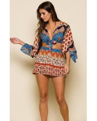 Raga Multicolor Sun Daze Mini Skirt